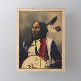 Strikes With Nose, Oglala Sioux Chief 1899 Framed Mini Art Print