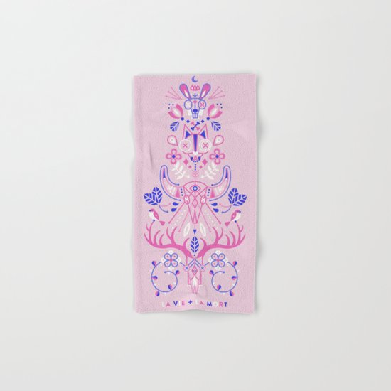 La Vie & La Mort – Pink & Periwinkle Hand & Bath Towel