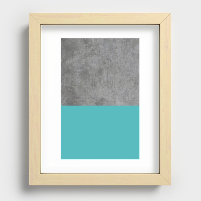 Concrete x Blue Recessed Framed Print