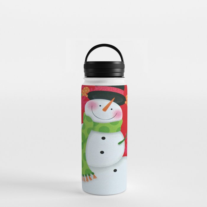 Happy Snowman Water Bottle