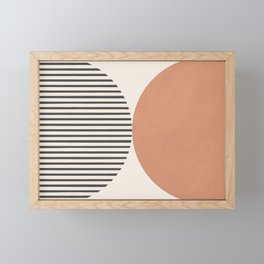 Semicircle Stripes - Terracotta Framed Mini Art Print