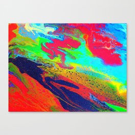 Abstract Glitter Art Landscape Painting Canvas Print By
