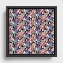 Tropical Toucans Framed Canvas