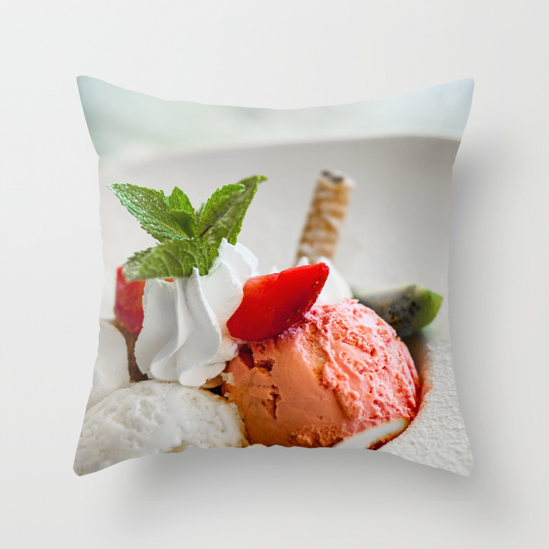 Strawberry Ice Cream Throw Pillow By Grebenyuk Society6