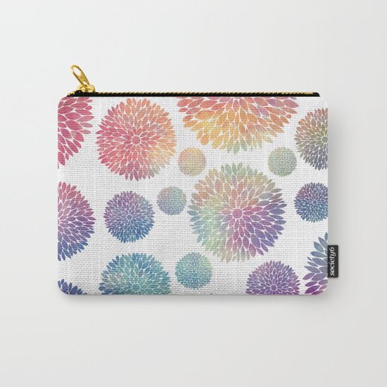 Watercolor Flowers Carry-All Pouch