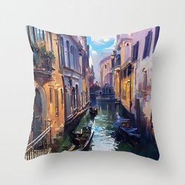 Venezia, Italian Panorama Throw Pillow