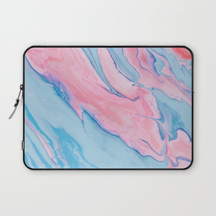 Blue and pink marble art Laptop Sleeve