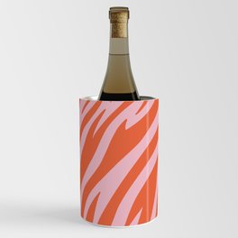 clouds aesthetic print - pink tiger print  Wine Chiller