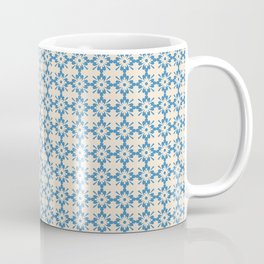 Floral vintage ornament pattern in blue Mug