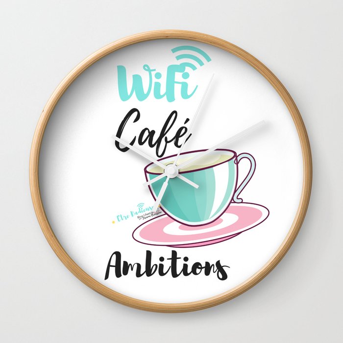 WiFi Café Ambitions Wall Clock