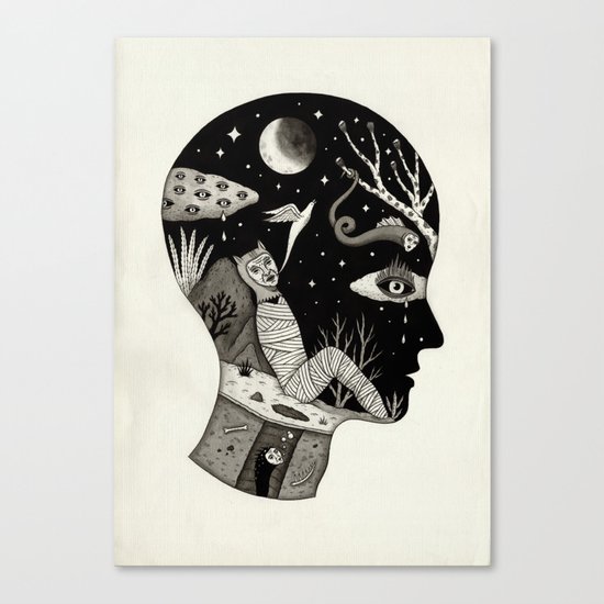 Distorted Recollection of a Dream About Death Canvas Print