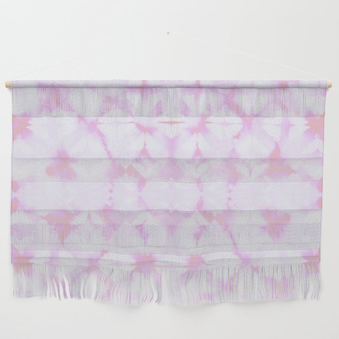 Pink and white grid watercolor Wall Hanging