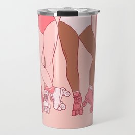 Let's Roll - Rollerskate Girls Pink Version Travel Mug