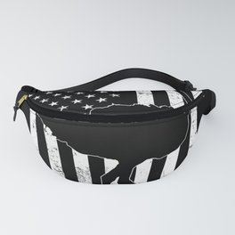 American Flag Ostrich Lovers Gift Fanny Pack