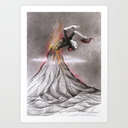 Dancing Volcano Art Print
