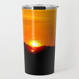 Sunset with Orange Sky Travel Mug