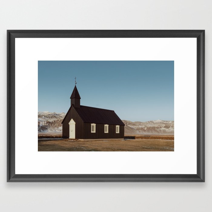 Black Church Framed Art Print