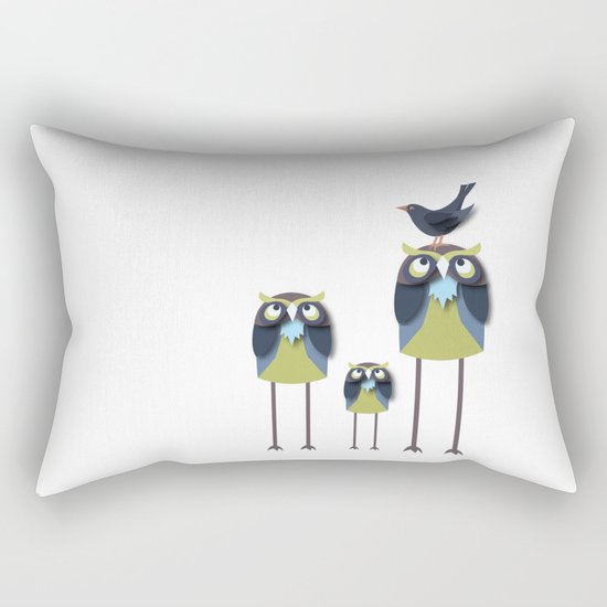Long-Legged Owls Rectangular Pillow