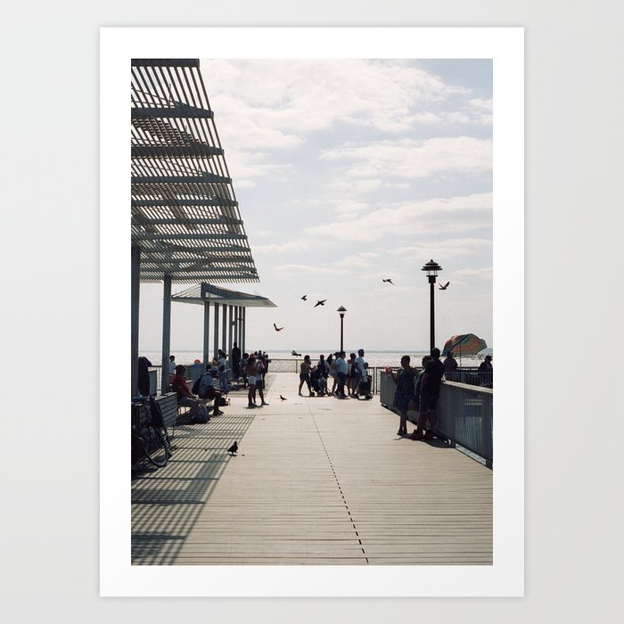 Birds on the Pier | 35mm Film Photography Art Print