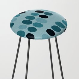 Stacked stones - teal Counter Stool