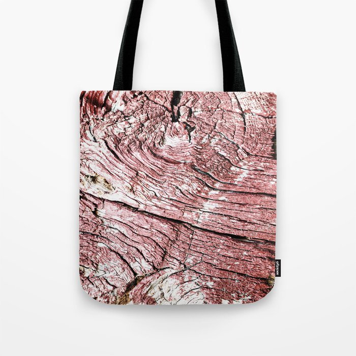 Texture design of an old rotten wood, badly cracked with time Tote Bag
