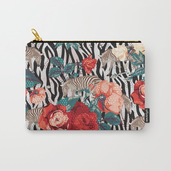 Pattern flowers-animals Carry-All Pouch