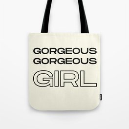 GORGEOUS GIRL - Black Tote Bag