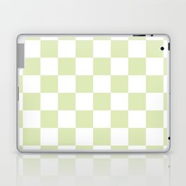 Light Green Checkerboard Pattern Palm Beach Preppy Laptop Skin