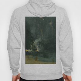 Nocturne In Black And Gold The Falling Rocket By James Mcneill Whistler | Reproduction Illustration Hoody