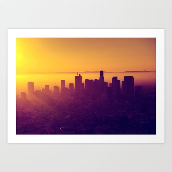 Los Angeles at Sunset Art Print