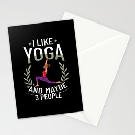 Yoga Beginner Workout Poses Quotes Meditation Stationery Card