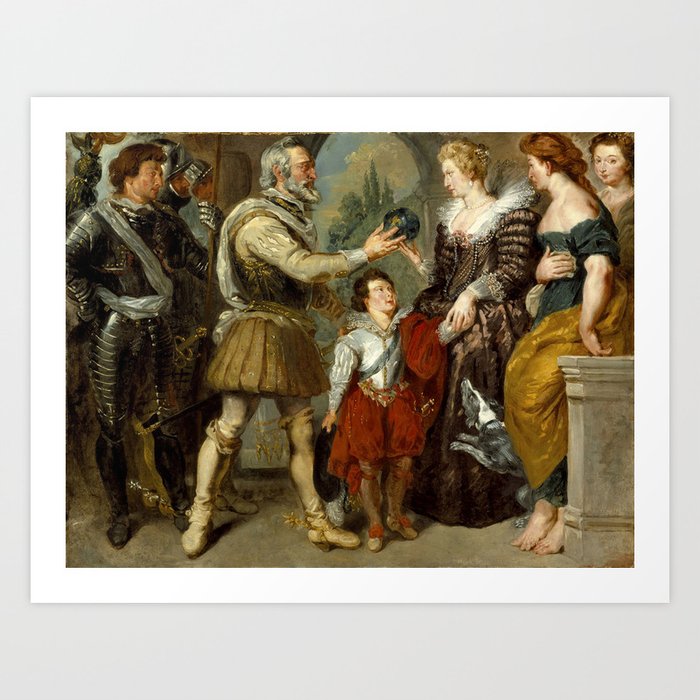 Walter Raleigh and Queen Elizabeth I Art Print