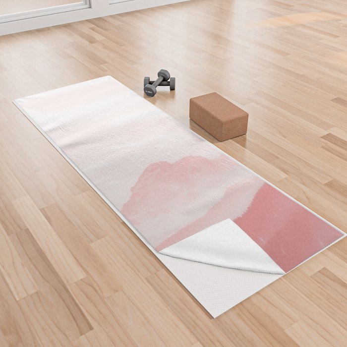 Pink Peaks Yoga Towel