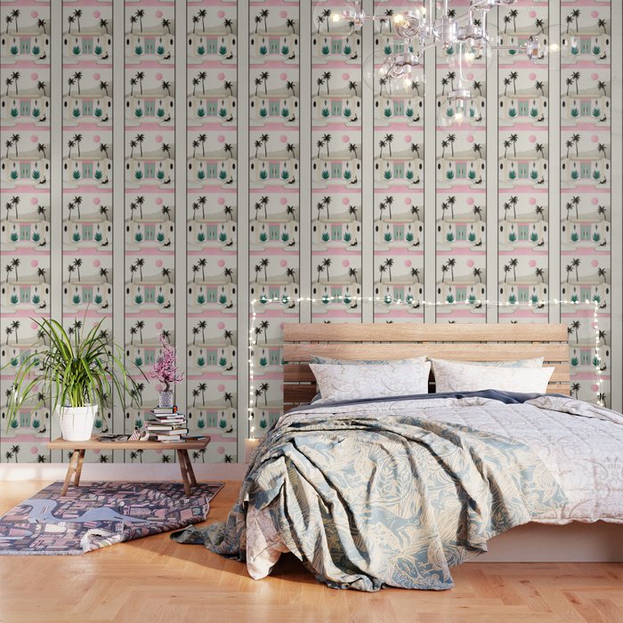 Palm Springs Home – Pink & Green Wallpaper