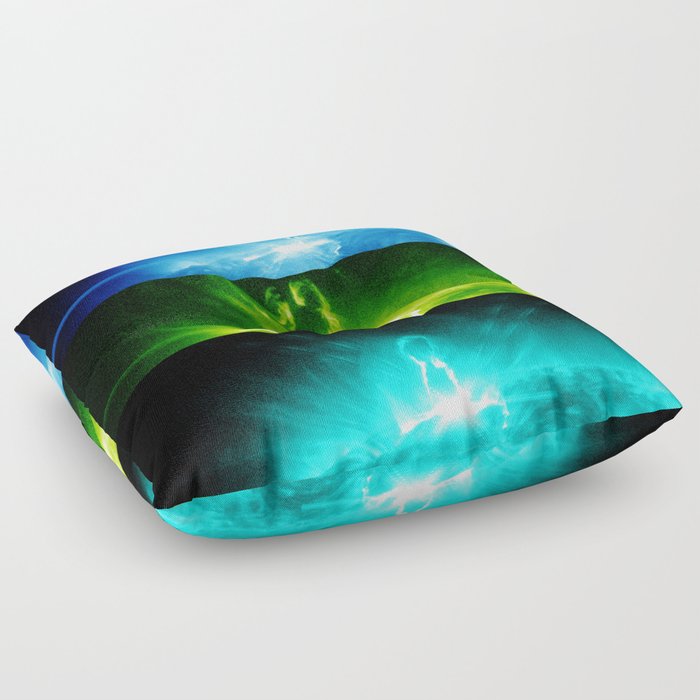 Solar Flare Rainbow Floor Pillow