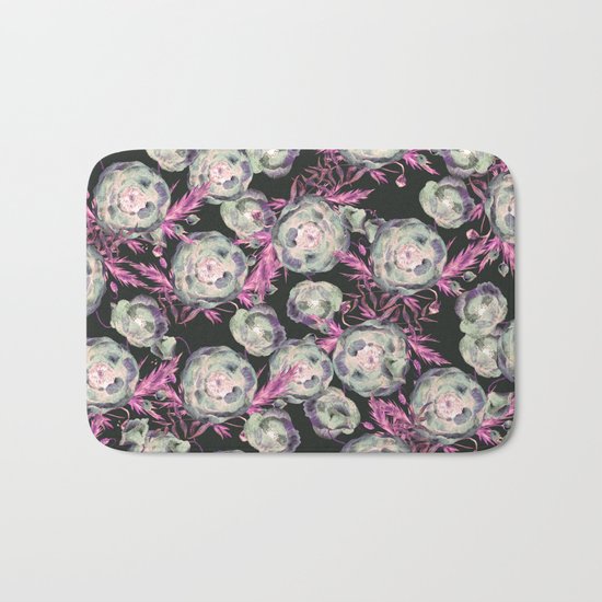 Abstract Poppy Pattern II Bath Mat