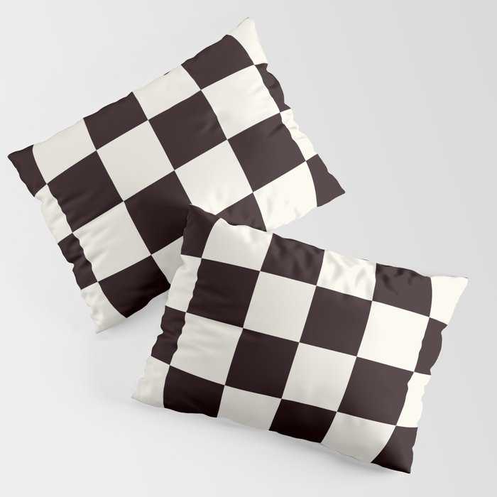 BLACK AND WHITE CHECKERBOARD Pillow Sham