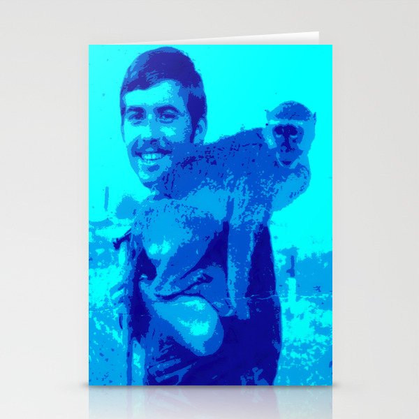 MAN WITH MONKEY 1 Stationery Cards