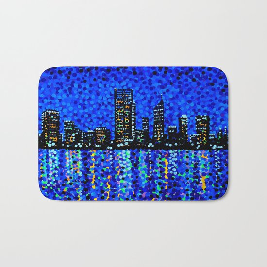 Perth Evening Blues Bath Mat