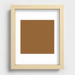 Milk Chocolate Brown Recessed Framed Print