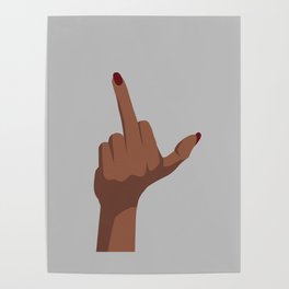 Middle finger modern Poster