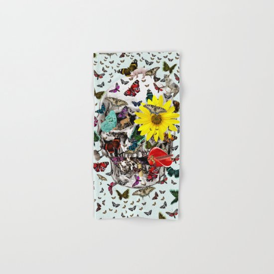 Skull Flowers Animals on MINT | Butterflies Hand & Bath Towel