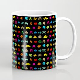 Invaders of Space retro arcade video game pattern design Coffee Mug
