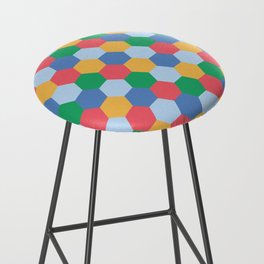 Colorful Hexagon polygon pattern. Digital Illustration background Bar Stool