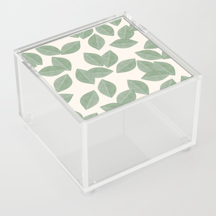 Minimalistic leafs Acrylic Box