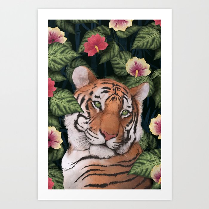 Serene Tiger Art Print