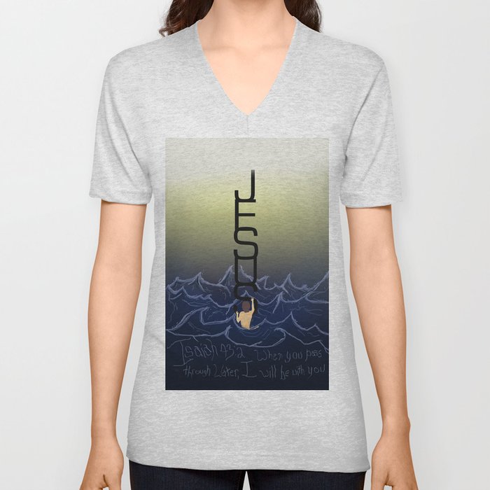 Rough Waters V Neck T Shirt