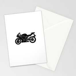 Motorcycle Silhouette. Stationery Card