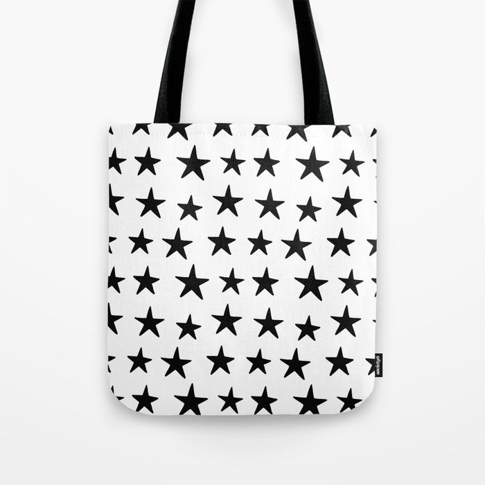 Star Canvas Tote Bag - White
