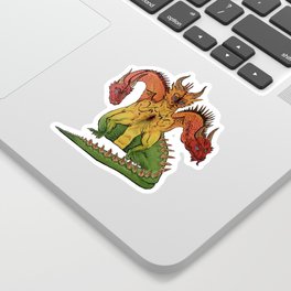 Rasta Dragon Sticker